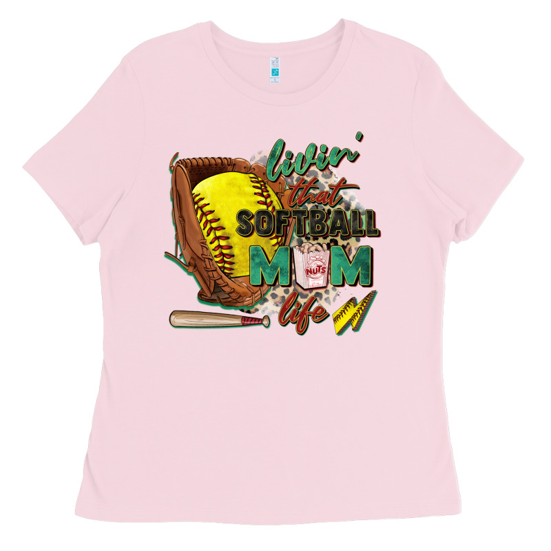 Livin' That Softball Mom Life Ladies Tee by Zillion Design Studio | Teevron