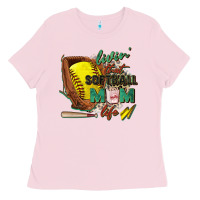 Bubblegum Pink livin' that softball mom life Ladies Tee - Zillion Design Studio
