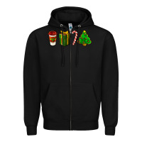 Black christmas items Zipper Hoodie - LillyAllenDesigns