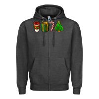 Charcoal Heather christmas items Zipper Hoodie - LillyAllenDesigns