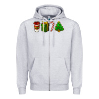 Heather Grey christmas items Zipper Hoodie - LillyAllenDesigns