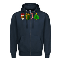 Navy christmas items Zipper Hoodie - LillyAllenDesigns