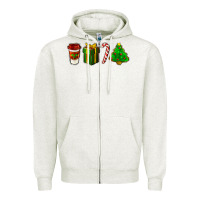 Oatmeal Heather christmas items Zipper Hoodie - LillyAllenDesigns