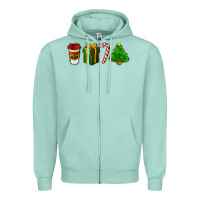 Seafoam christmas items Zipper Hoodie - LillyAllenDesigns