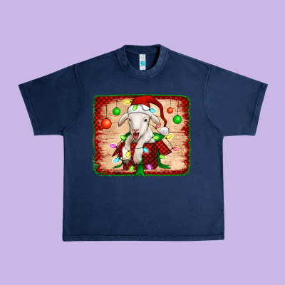 Christmas Lamb Urban Heavy Tee Designed By Jasminsmagicworld