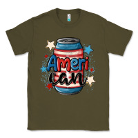 Army Green American can cooler Classic Tee - MaliasSmallBusiness