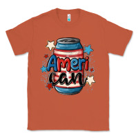 Copper American can cooler Classic Tee - MaliasSmallBusiness