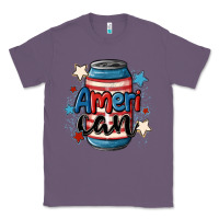 Lavender American can cooler Classic Tee - MaliasSmallBusiness