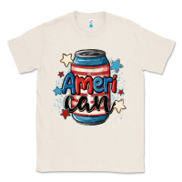 Natural American can cooler Classic Tee - MaliasSmallBusiness