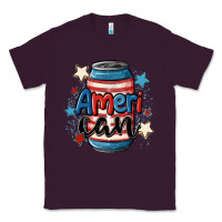 Plum American can cooler Classic Tee - MaliasSmallBusiness