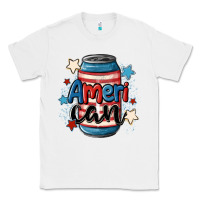 White American can cooler Classic Tee - MaliasSmallBusiness