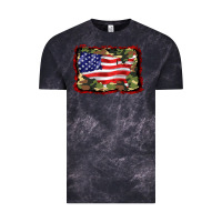 Cloud Black distressed american flag Vintage Tee - BarkalooDesign