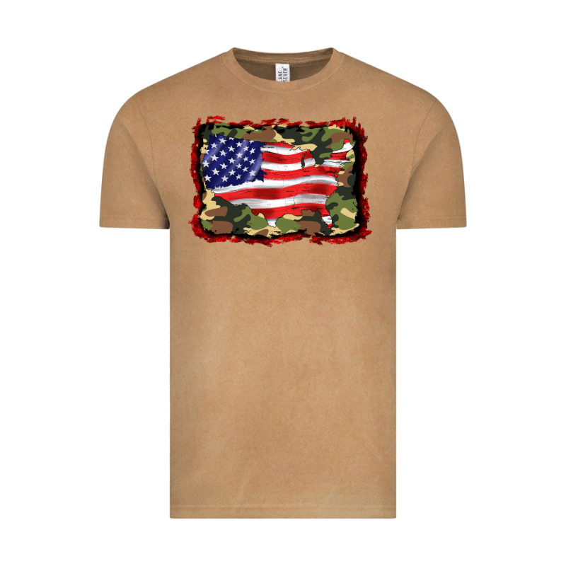 Distressed American Flag Vintage Tee by BarkalooDesign | Teevron