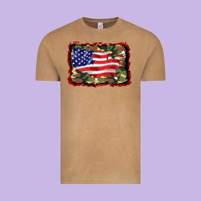 Distressed American Flag Vintage Tee Designed By Barkaloodesign