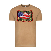 Vintage Camel distressed american flag Vintage Tee - BarkalooDesign