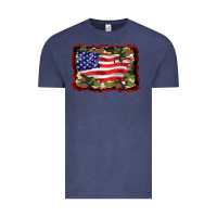 Vintage Denim distressed american flag Vintage Tee - BarkalooDesign