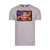 Vintage Zinc distressed american flag Vintage Tee - BarkalooDesign