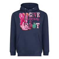 Navy give cancer the boot Heavyweight Hoodie - NancyCooperArtShop