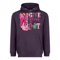 Plum give cancer the boot Heavyweight Hoodie - NancyCooperArtShop