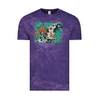 Cloud Purple cowhide turquoise leather background Vintage Tee - AdoDesignShop