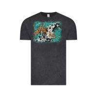 Vintage Black cowhide turquoise leather background Vintage Tee - AdoDesignShop