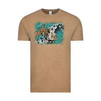 Vintage Coffee cowhide turquoise leather background Vintage Tee - AdoDesignShop