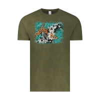 Vintage Olive cowhide turquoise leather background Vintage Tee - AdoDesignShop