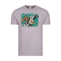 Cowhide Turquoise Leather Background Vintage Tee | Teevron