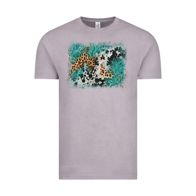 Cowhide Turquoise Leather Background Vintage Tee by AdoDesignShop | Teevron