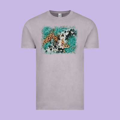 Cowhide Turquoise Leather Background Vintage Tee Designed By Adodesignshop