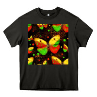 Asphalt juneteenth butterflies seamless pattern Heavy Core Tee - HRA Design Shop