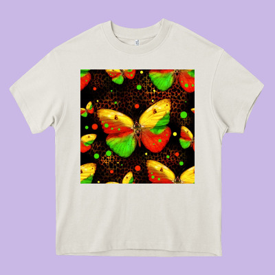 Juneteenth Butterflies Seamless Pattern Heavy Core Tee Designed By Hra Design Shop