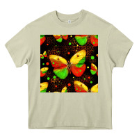 Mossy juneteenth butterflies seamless pattern Heavy Core Tee - HRA Design Shop