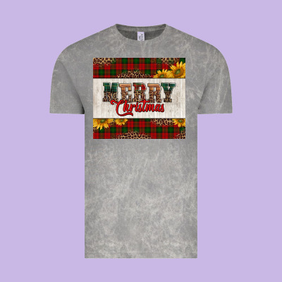 Merry Christmas Sunflowers Vintage Tee Designed By Jasminsmagicworld