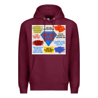 Burgundy super dad Premium Hoodie - TumblerDesignByShophia