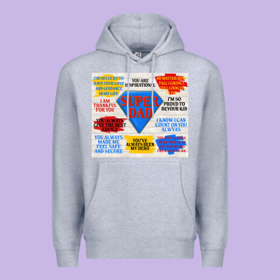 Super Dad Premium Hoodie Designed By Tumblerdesignbyshophia