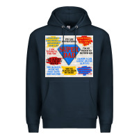 Navy super dad Premium Hoodie - TumblerDesignByShophia