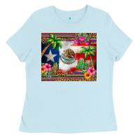 Baby Blue mexico and puerto rico Ladies Tee - CTS Tumbler Store