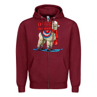 Burgundy Fleece Navidad Alpaca Zipper Hoodie - LillyAllenDesigns