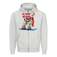 Dove Grey Fleece Navidad Alpaca Zipper Hoodie - LillyAllenDesigns