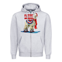 Heather Grey Fleece Navidad Alpaca Zipper Hoodie - LillyAllenDesigns