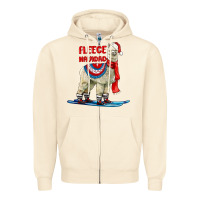 Sandshell Fleece Navidad Alpaca Zipper Hoodie - LillyAllenDesigns