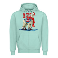 Seafoam Fleece Navidad Alpaca Zipper Hoodie - LillyAllenDesigns
