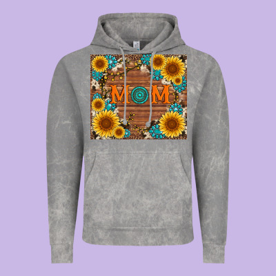 Sunflower Gemstone And Mom With Cowhide Vintage Hoodie Designed By Artiststas