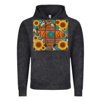 Vintage Black sunflower gemstone and mom with cowhide Vintage Hoodie - Artiststas