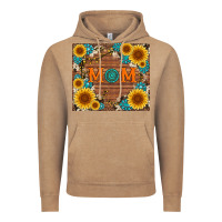 Vintage Coffee sunflower gemstone and mom with cowhide Vintage Hoodie - Artiststas