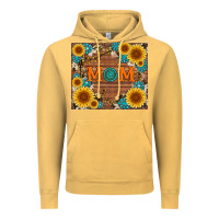 Vintage Mustard sunflower gemstone and mom with cowhide Vintage Hoodie - Artiststas