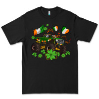 Black monster truck with shamrocks Premium Tee - AdoDesignShop