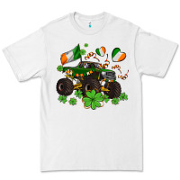 White monster truck with shamrocks Premium Tee - AdoDesignShop