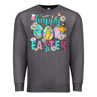 Charcoal Heather Happy Easter eggs Nurse Premium Sweatshirt - NancyCooperArtShop